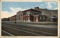 Station on Union Pacific System Postcard