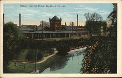 Illinois Central Depot Rockford, IL Postcard Postcard Postcard