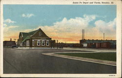 Santa Fe Depot and Yards Postcard