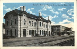 Santa Fe Depot and Harvey House Emporia, KS Postcard Postcard Postcard