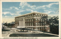 University of Cincinnati-Beecher Hall Ohio Postcard Postcard Postcard