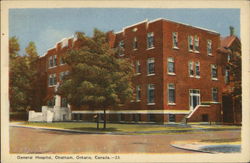 General Hospital Chatham, ON Canada Ontario Postcard Postcard Postcard