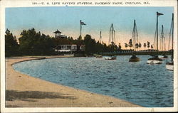 U.S. Life Saving Station, Jackson Park Chicago, IL Postcard Postcard Postcard