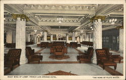 French Lick Springs Hotel - Right Wing of Lobby Indiana Postcard Postcard Postcard