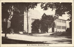 M. E. Church Brookville, IN Postcard Postcard Postcard