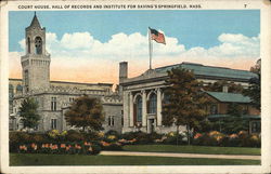 Court House Springfield, MA Postcard Postcard Postcard