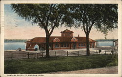 Santa Fe Depot Fort Madison, IA Postcard Postcard Postcard
