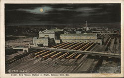 New Union Station at Night Kansas City, MO Postcard Postcard Postcard