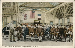 In a Y.M.C.A. Building Camp, L.I. Postcard