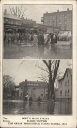 South Main Street Flood Victims Springfield, MA Postcard Postcard Postcard