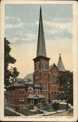 St. Mary's R.C. Church and Rectory Port Jervis, NY Postcard Postcard Postcard