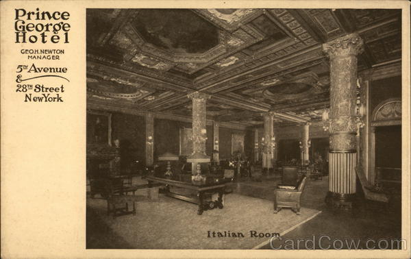 Italian Room, Prince George Hotel New York