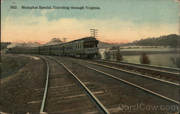 Memphis Special Traveling Through Virginia Trains, Railroad