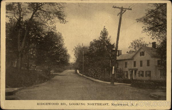 Ridgewood Road Looking Northeast Maplewood New Jersey
