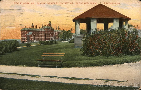 Maine General Hospital from Western Promenade Portland