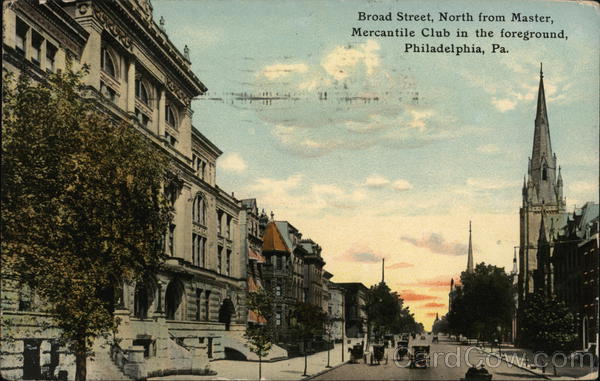 Broad Street, North from Master Philadelphia Pennsylvania