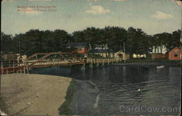 Bridge and Entrance to Mansfield's Grove East Haven Connecticut