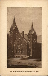 1st M. E. Church Maryville, MO Postcard Postcard Postcard