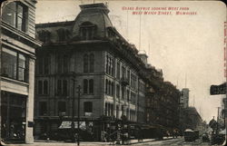 Grand Avenue Looking West from West Water Street Postcard