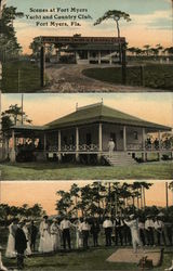 Scenes at Fort Myers Yacht and Country Club Postcard