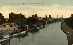 General Electric Works and Erie Canal Schenectady, NY Postcard Postcard Postcard
