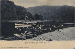 Boat Landing Delaware Water Gap, PA Postcard Postcard Postcard