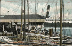 Shipping Scene at Old Dominion Wharf Postcard