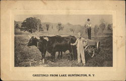 Greetings from Lake Huntington New York Postcard Postcard Postcard