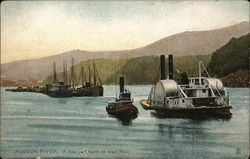 Hudson River Boats Postcard