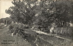 Foot Bridge Brookhaven, NY Postcard Postcard Postcard