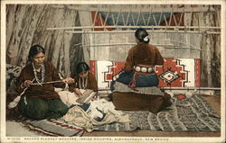 Navaho Blanket Weaver, Indian Building Albuquerque, NM Postcard Postcard Postcard