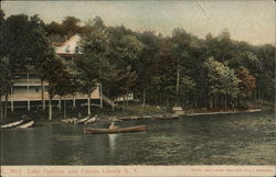 Lake Ophelia and Casino Liberty, NY Postcard Postcard Postcard