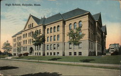 High School Holyoke, MA Postcard Postcard Postcard
