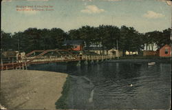 Bridge and Entrance to Mansfield's Grove East Haven, CT Postcard Postcard Postcard