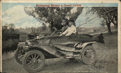 Bringing Home A Good Catch Exaggeration Postcard Postcard Postcard