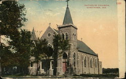 Catholic Church Carthage, MO Postcard Postcard Postcard