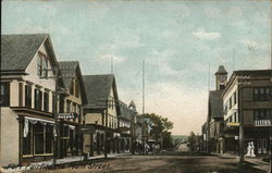 Looking Along Main Street Postcard