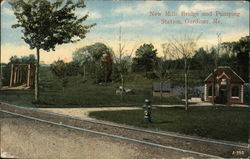 New Mills Bridge and Pumping Station Postcard