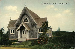 Catholic Church York Harbor, ME Postcard Postcard Postcard