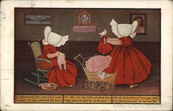 Sunbonnet Twins - On Wednesday Morn Sunbonnet Babies