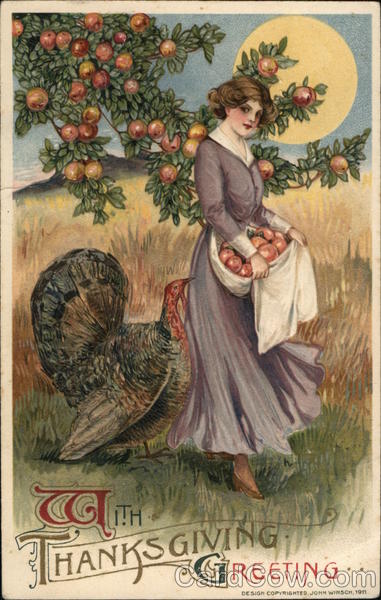 With Thanksgiving Greeting Samuel L. Schmucker Women