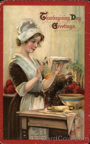 Thanksgiving Day Greetings Frances Brundage Pilgrims