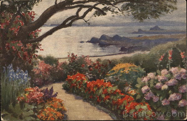 A Garden by the Silvery Sea Monterey California Art