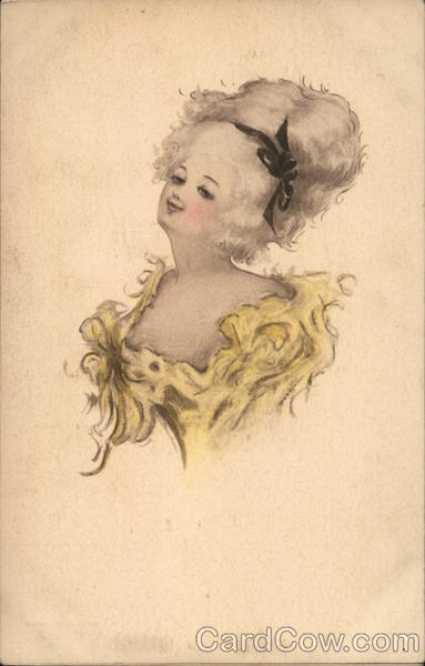 Portrait of Woman with Ribbon in Hair Women
