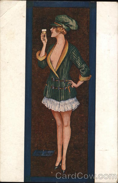 Portrait of Woman in Slip and Jacket Xavier Sager