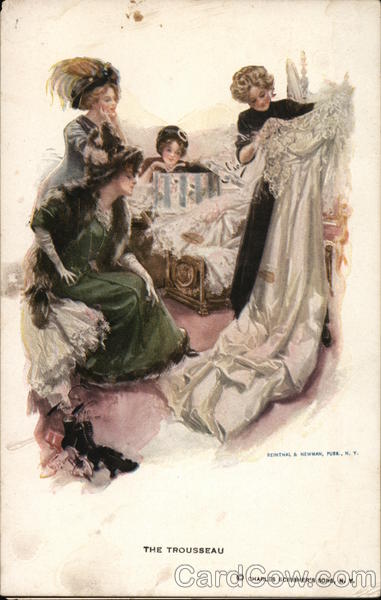 Women looking at wedding dress