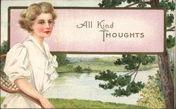 All Kind Thoughts Tennis Postcard Postcard Postcard