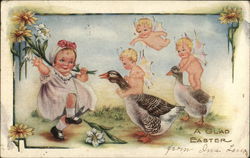 A Glad Easter With Children Postcard Postcard Postcard