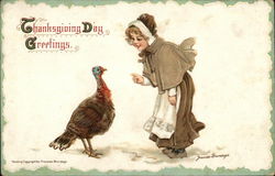 Thanksgiving Day Greetings Turkeys Postcard Postcard Postcard