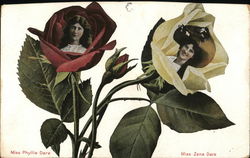 Miss Phyllis Dare & Miss Zena Dare Postcard